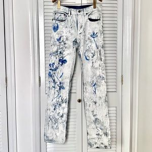 -SOLD- Ralph Lauren Purple Label Hand Painted / Embroidered Jeans